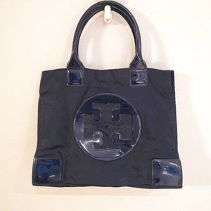 Tory Burch - Ella Navy Patent Tote Bag